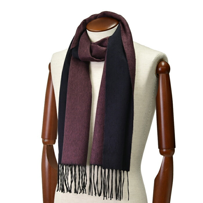 ピアチェンツァ PIACENZA カシミア混シルク ストール マフラー ダブルフェイス 82249 全6色 ネイビー / パープル / グレー / ベージュ / ブラック / ライトグレー メンズ レディース 秋 冬 カシミア シルク カシミヤ 冬小物 プレゼント