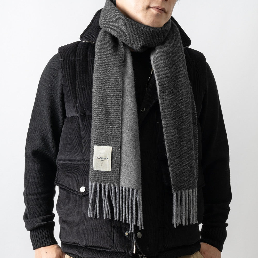 ピアチェンツァ PIACENZA カシミア ストール マフラー ダブルフェイス 82606 ブラック グレー ベージュ ネイビー メンズ レディース 秋 冬 カシミア カシミヤ 冬小物 プレゼント