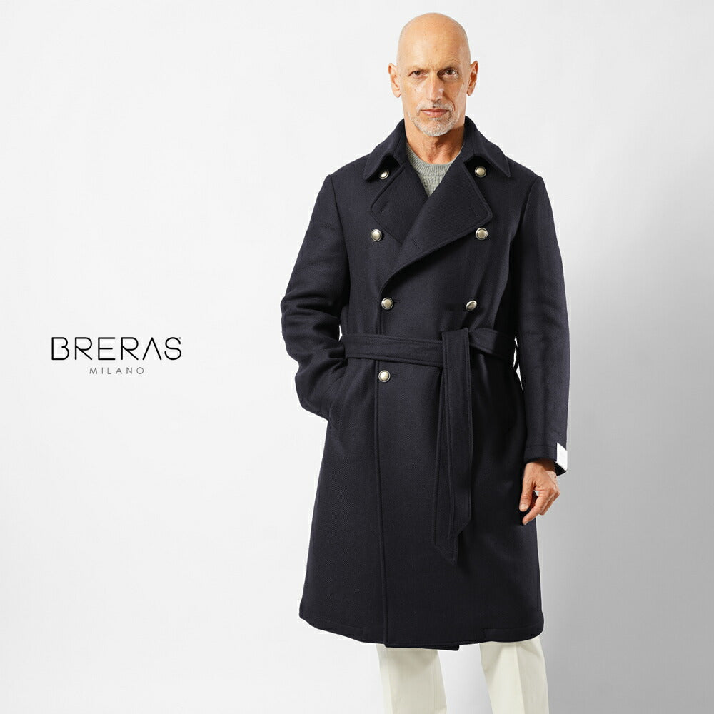 ブレラス BRERAS トレンチコート ロング丈 PORTO CC1 25AW 25秋冬 トレンチ ミリタリー ミリタリーコート ウール  ロングコート メンズ ビジネス ブランド センターベンツ  高級 クラシコ イタリア