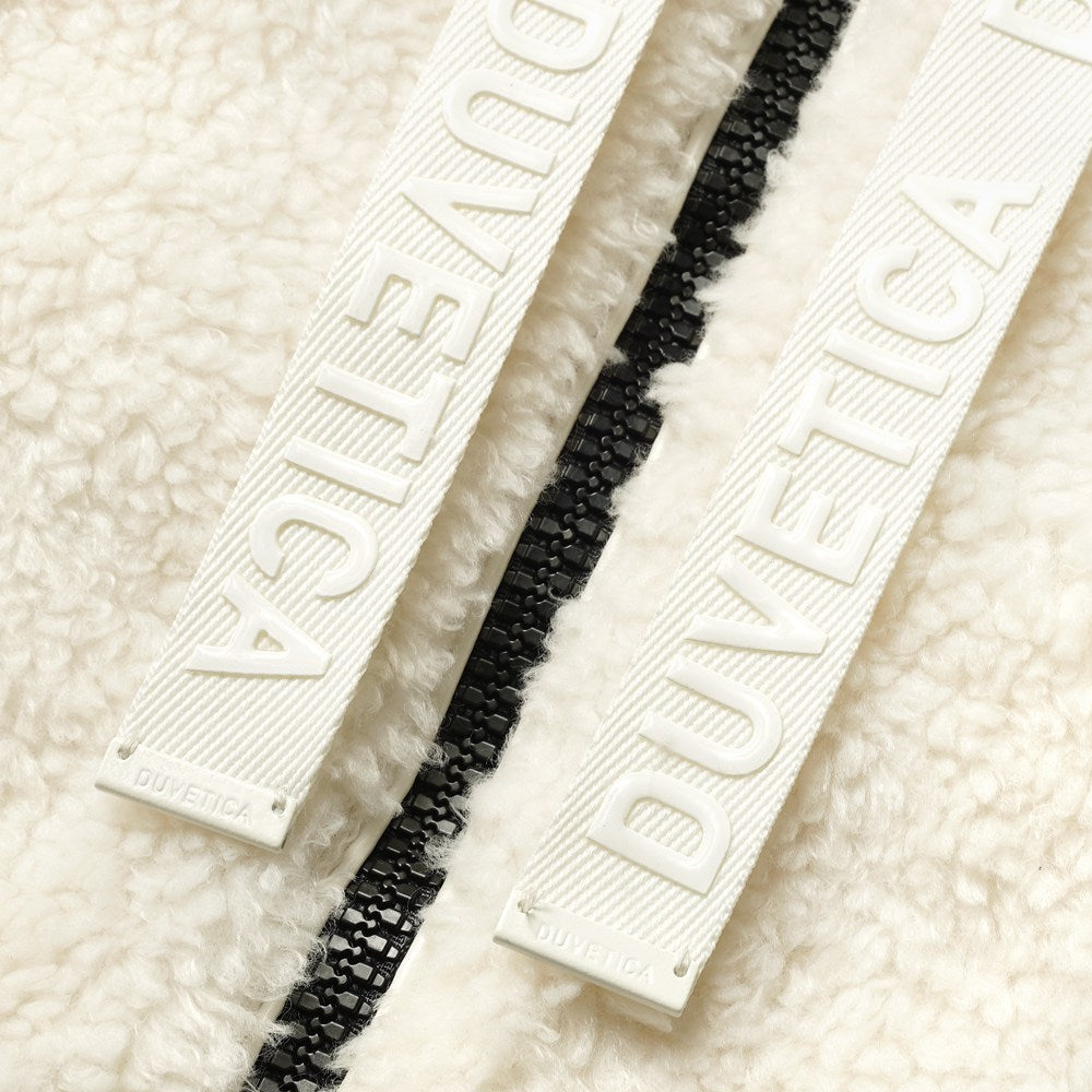 【返品不可】デュベティカ DUVETICA ボアブルゾン ダウンジャケット PREMUDA ブルゾン ベージュ レディース アウター イタリア ダウン 22AW ショート フード付き 可愛い ブランド 暖かい 秋 冬 【送料無料】