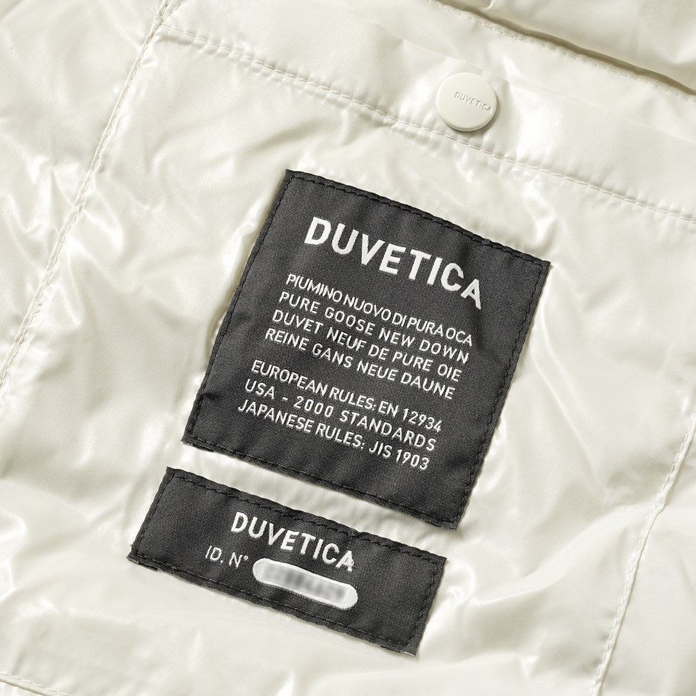 【返品不可】デュベティカ DUVETICA ボアブルゾン ダウンジャケット PREMUDA ブルゾン ベージュ レディース アウター イタリア ダウン 22AW ショート フード付き 可愛い ブランド 暖かい 秋 冬 【送料無料】
