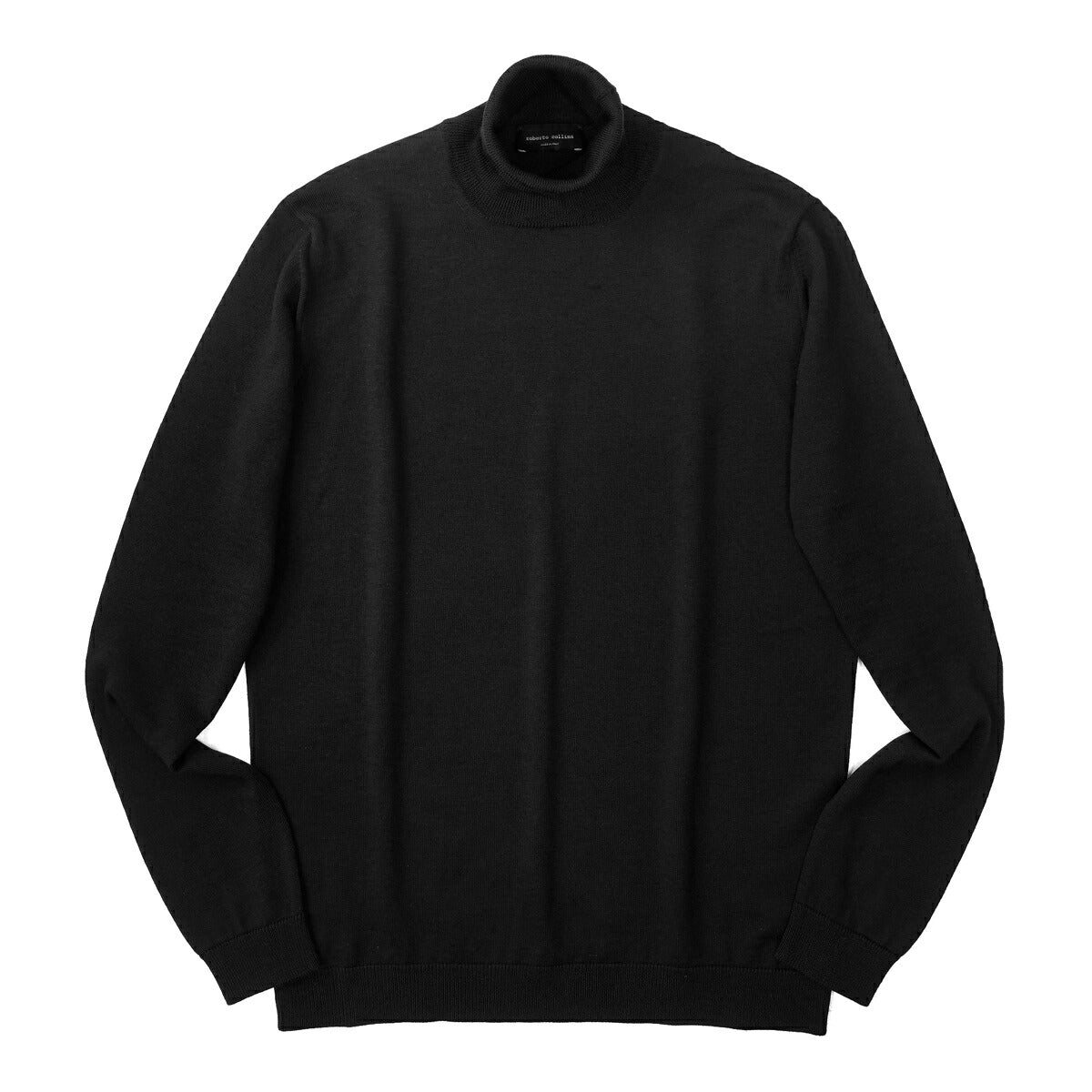 ロベルトコリーナ ニット タートルネック 1003 ハイゲージ ブラック ネイビー グレー オフホワイト エンジ カーキ ミリタリー 秋冬 roberto collina メンズ セーター 薄手 タートル