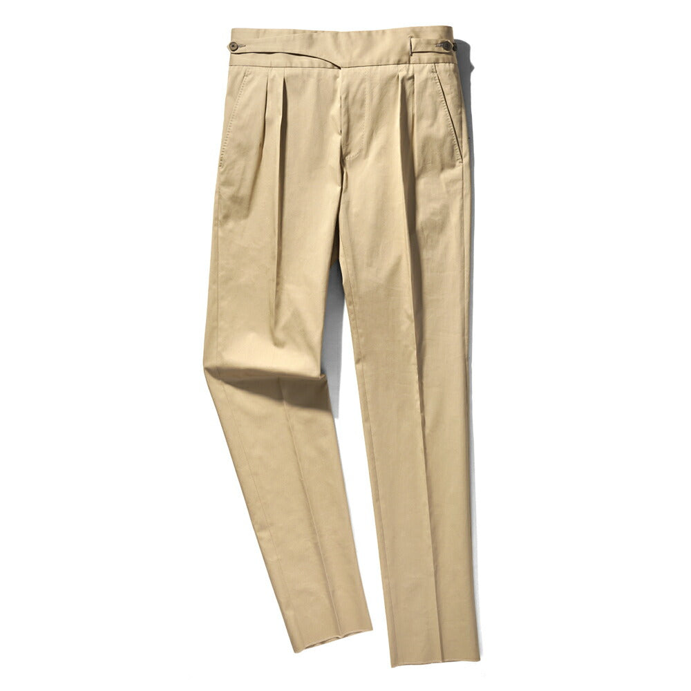 エキパージュ EQUIPAGE グルカパンツ トラウザー REMO 520 スリム チノ ミリタリー コットンパンツ ストレッチ 25春夏 スラックス チノパン チノパンツ テーパード  ベージュ ブラック
