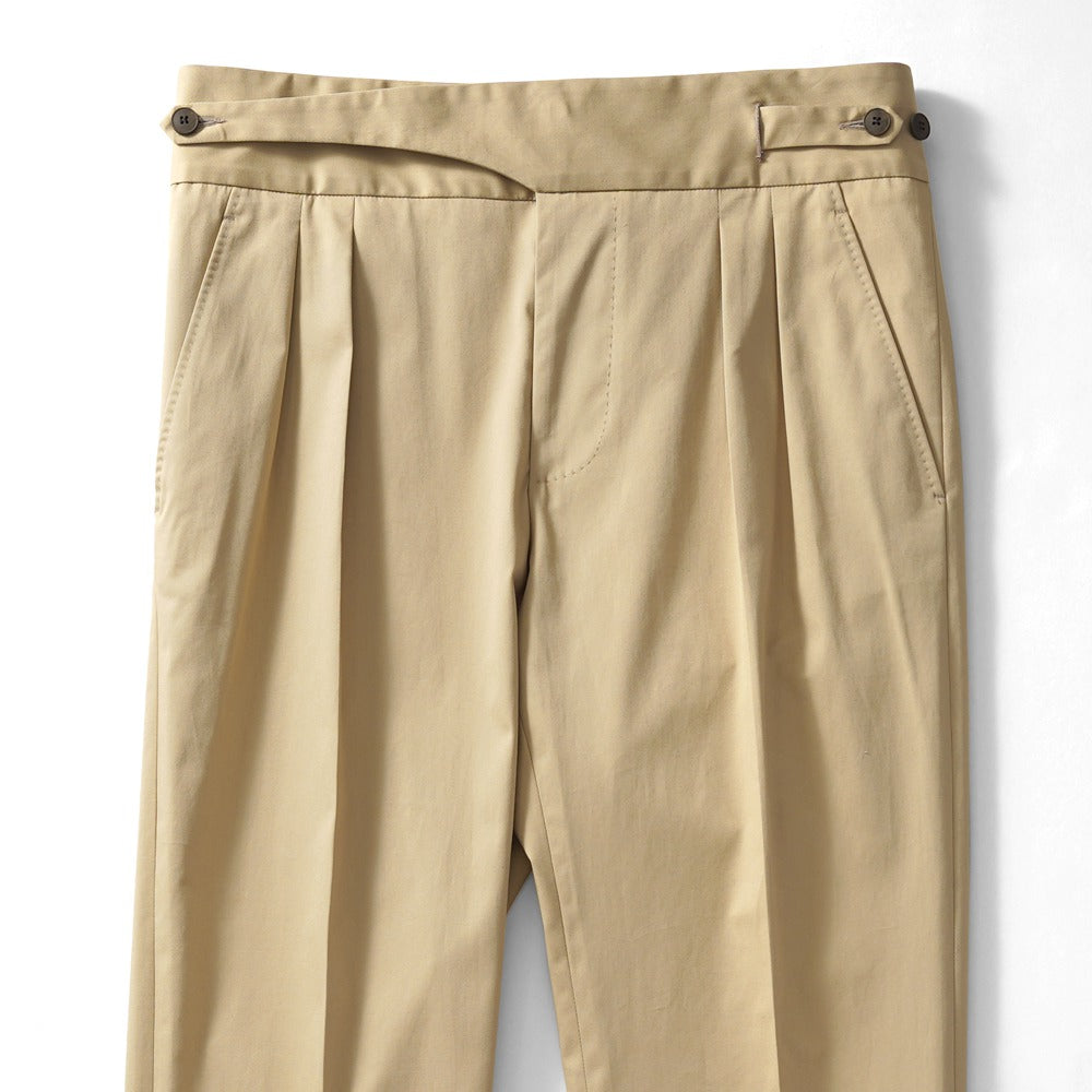 エキパージュ EQUIPAGE グルカパンツ トラウザー REMO 520 スリム チノ ミリタリー コットンパンツ ストレッチ 25春夏 スラックス チノパン チノパンツ テーパード  ベージュ ブラック