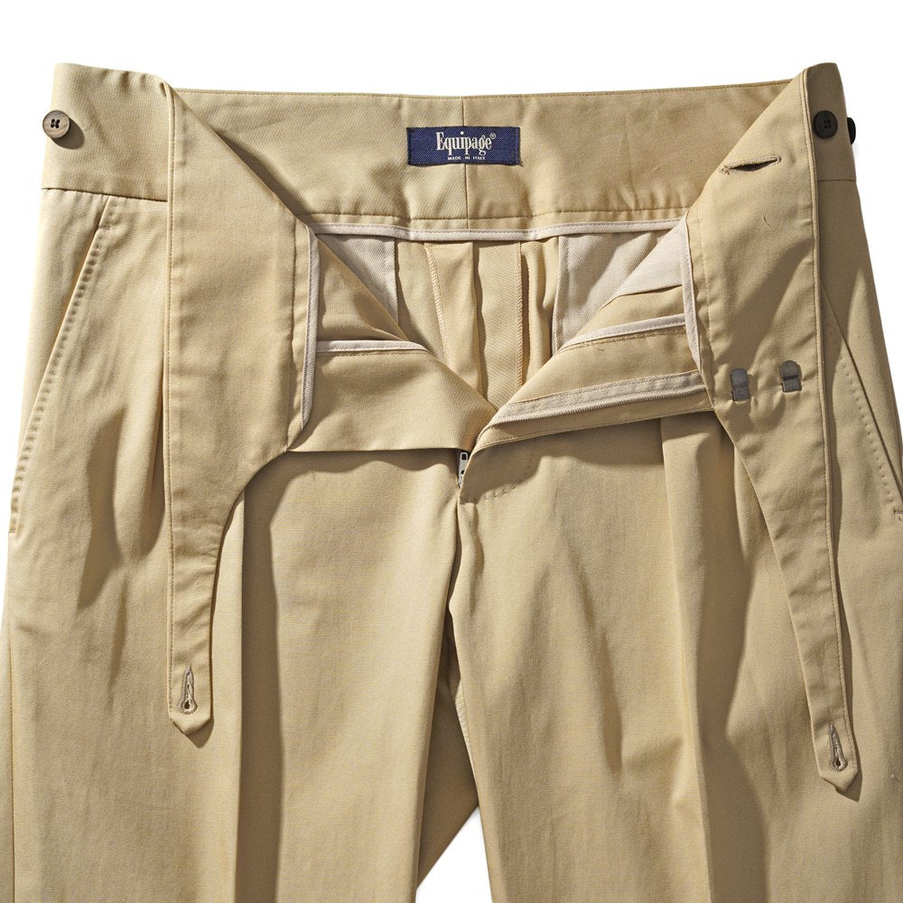 エキパージュ EQUIPAGE グルカパンツ トラウザー REMO 520 スリム チノ ミリタリー コットンパンツ ストレッチ 25春夏 スラックス チノパン チノパンツ テーパード  ベージュ ブラック