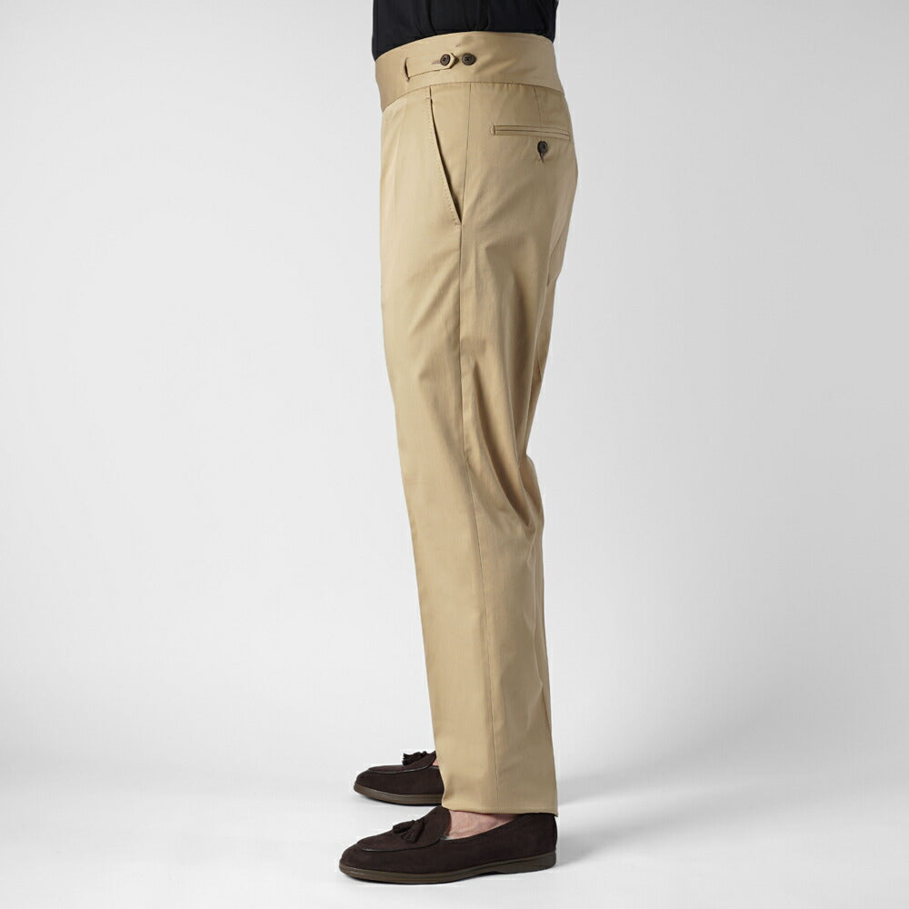 エキパージュ EQUIPAGE グルカパンツ トラウザー REMO 520 スリム チノ ミリタリー コットンパンツ ストレッチ 25春夏 スラックス チノパン チノパンツ テーパード  ベージュ ブラック