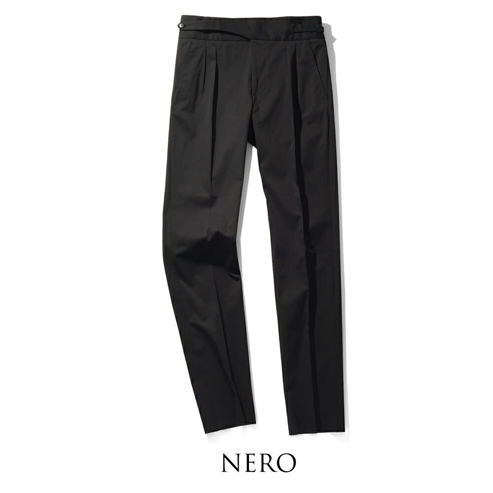 エキパージュ EQUIPAGE グルカパンツ トラウザー REMO 520 スリム チノ ミリタリー コットンパンツ ストレッチ 25春夏 スラックス チノパン チノパンツ テーパード  ベージュ ブラック