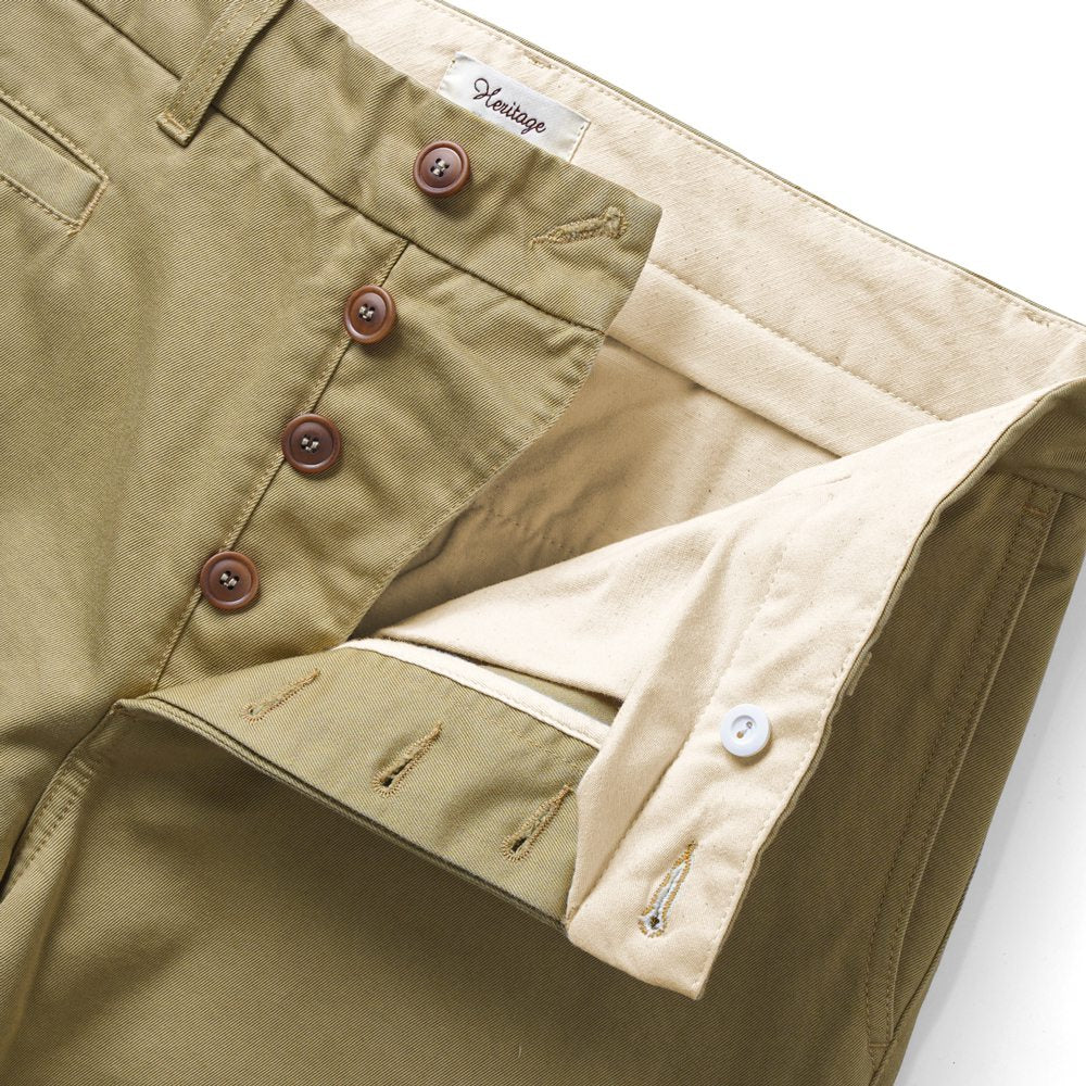 テラジェノバ TELA GENOVA チノパンツ ミリタリーチノ REN03 BEIG RENZO コットン ヴィンテージ ビンテージ ミリタリー US ARMY チノ ストレート 25春夏 メンズ チノパン カジュアル ベージュ カーキ