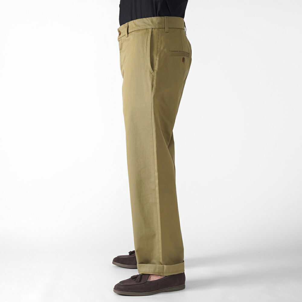 テラジェノバ TELA GENOVA チノパンツ ミリタリーチノ REN03 BEIG RENZO コットン ヴィンテージ ビンテージ ミリタリー US ARMY チノ ストレート 25春夏 メンズ チノパン カジュアル ベージュ カーキ