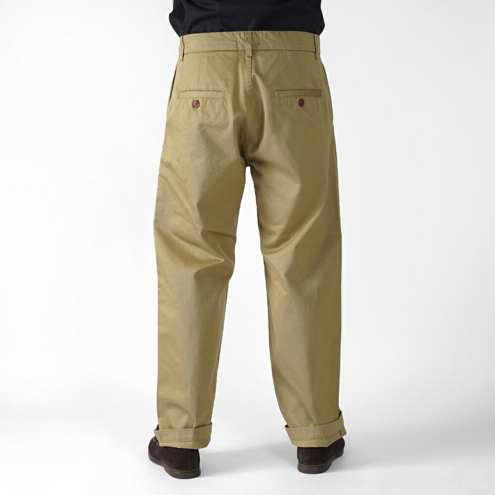 テラジェノバ TELA GENOVA チノパンツ ミリタリーチノ REN03 BEIG RENZO コットン ヴィンテージ ビンテージ ミリタリー US ARMY チノ ストレート 25春夏 メンズ チノパン カジュアル ベージュ カーキ