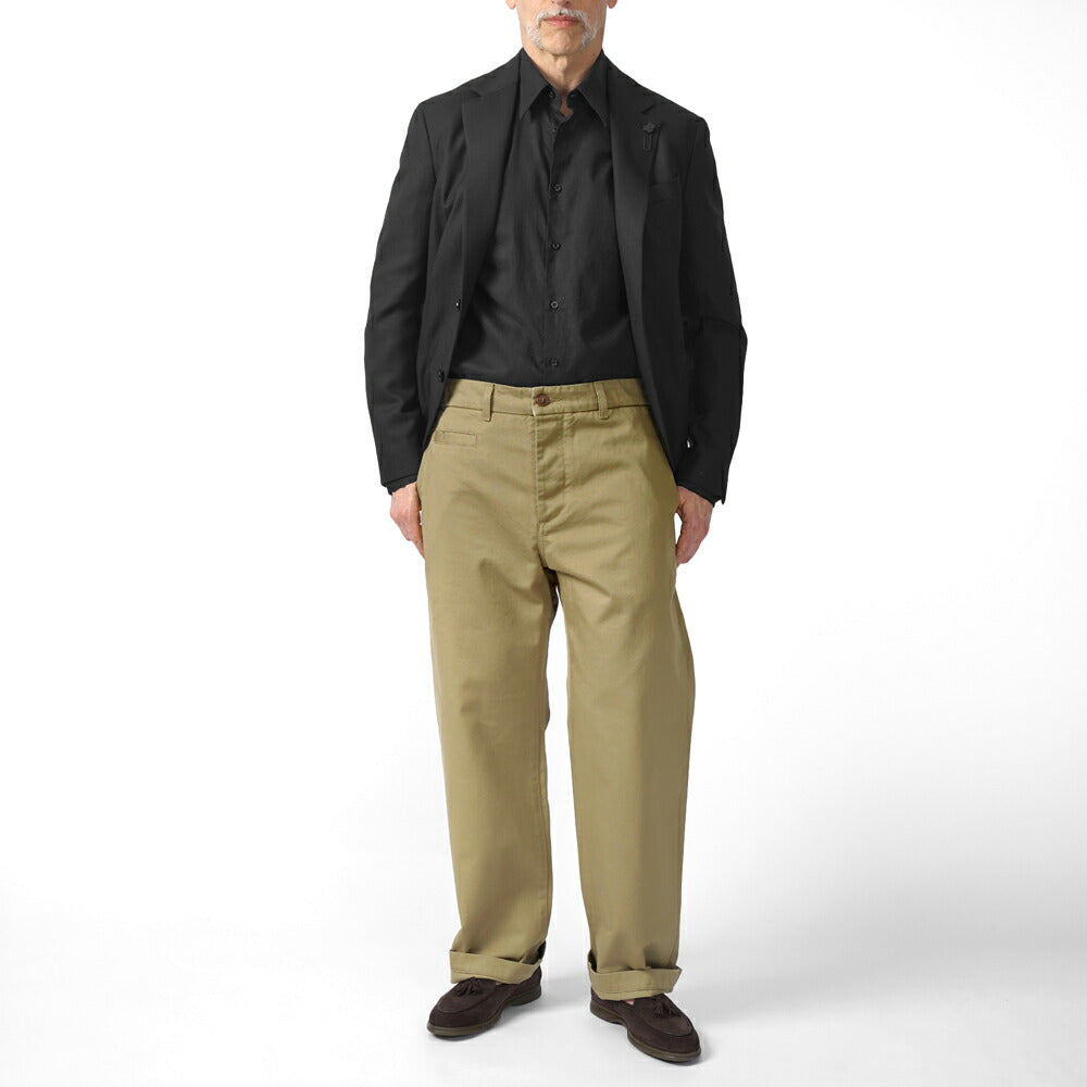 テラジェノバ TELA GENOVA チノパンツ ミリタリーチノ REN03 BEIG RENZO コットン ヴィンテージ ビンテージ ミリタリー US ARMY チノ ストレート 25春夏 メンズ チノパン カジュアル ベージュ カーキ