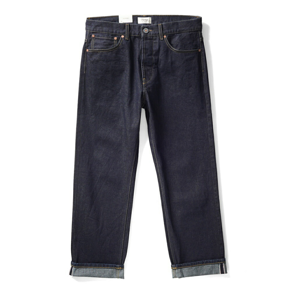 テラジェノバ TELA GENOVA デニム 5ポケット ヴィンテージフィット ROD010 BLUE AO RODOLFO VINTAGE FIT コットン ヴィンテージ ビンテージ ストレート セルビッジ 25春夏 メンズ デニムパンツ イタリアンデニム カジュアル ワンウォッシュ インディゴ ネイビー ブルー