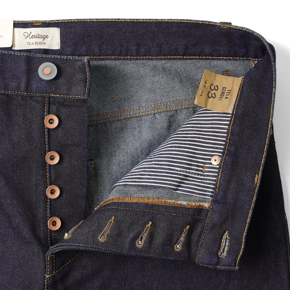 テラジェノバ TELA GENOVA デニム 5ポケット ヴィンテージフィット ROD010 BLUE AO RODOLFO VINTAGE FIT コットン ヴィンテージ ビンテージ ストレート セルビッジ 25春夏 メンズ デニムパンツ イタリアンデニム カジュアル ワンウォッシュ インディゴ ネイビー ブルー