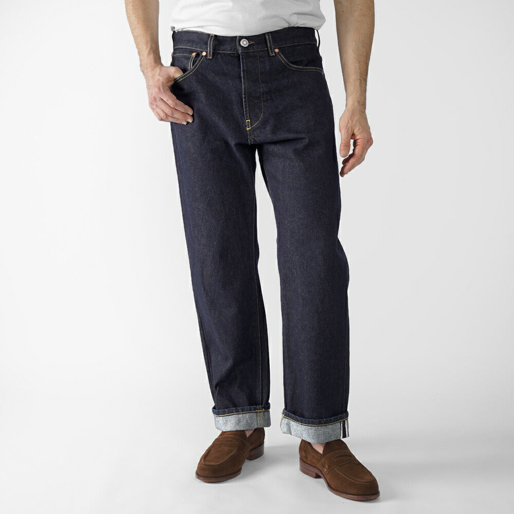 テラジェノバ TELA GENOVA デニム 5ポケット ヴィンテージフィット ROD010 BLUE AO RODOLFO VINTAGE FIT コットン ヴィンテージ ビンテージ ストレート セルビッジ 25春夏 メンズ デニムパンツ イタリアンデニム カジュアル ワンウォッシュ インディゴ ネイビー ブルー