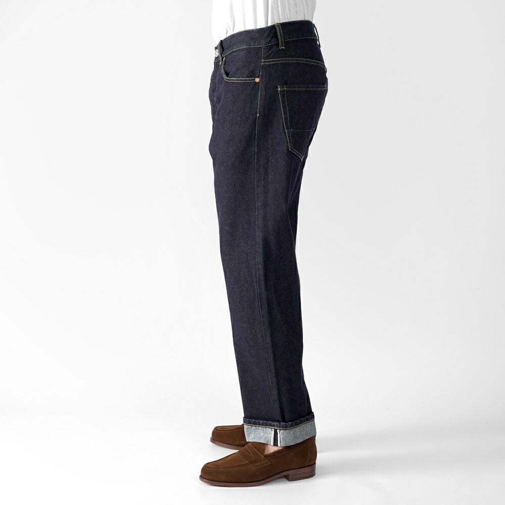 テラジェノバ TELA GENOVA デニム 5ポケット ヴィンテージフィット ROD010 BLUE AO RODOLFO VINTAGE FIT コットン ヴィンテージ ビンテージ ストレート セルビッジ 25春夏 メンズ デニムパンツ イタリアンデニム カジュアル ワンウォッシュ インディゴ ネイビー ブルー