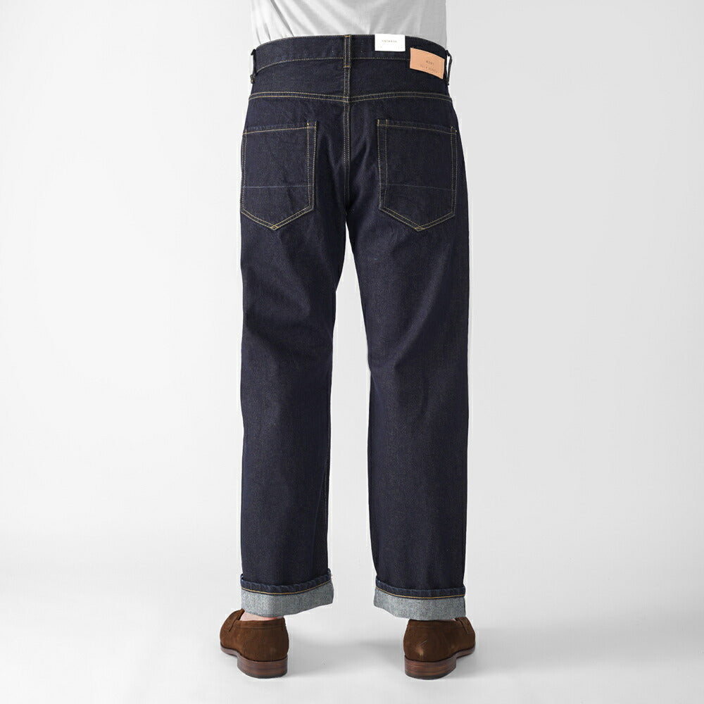 テラジェノバ TELA GENOVA デニム 5ポケット ヴィンテージフィット ROD010 BLUE AO RODOLFO VINTAGE FIT コットン ヴィンテージ ビンテージ ストレート セルビッジ 25春夏 メンズ デニムパンツ イタリアンデニム カジュアル ワンウォッシュ インディゴ ネイビー ブルー