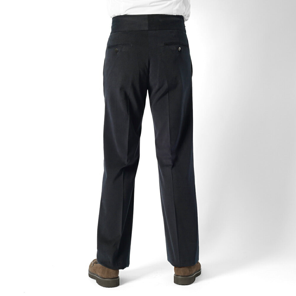 エキパージュ EQUIPAGE グルカパンツ トラウザー ROMOLO 201 セミワイド チノ ミリタリー コットンパンツ ストレッチ 25秋冬 スラックス チノパン チノパンツ  メンズ カジュアル ビジネス イタリア ネイビー オフホワイト ブラック