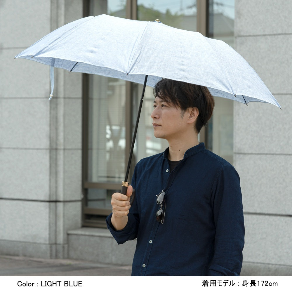 RAG TIME 日傘 折り畳み傘 晴雨兼用 リネンシャンブレー メンズ レディース 傘 メンズ折傘 レディース折傘 高級傘 晴れ雨兼用傘 折りたたみ UVカット 日傘雨傘 折畳傘 折りたたみ傘 折り畳み傘 紳士傘 日傘 高級 シンプル 無地 誕生日プレゼント ギフト 全3色