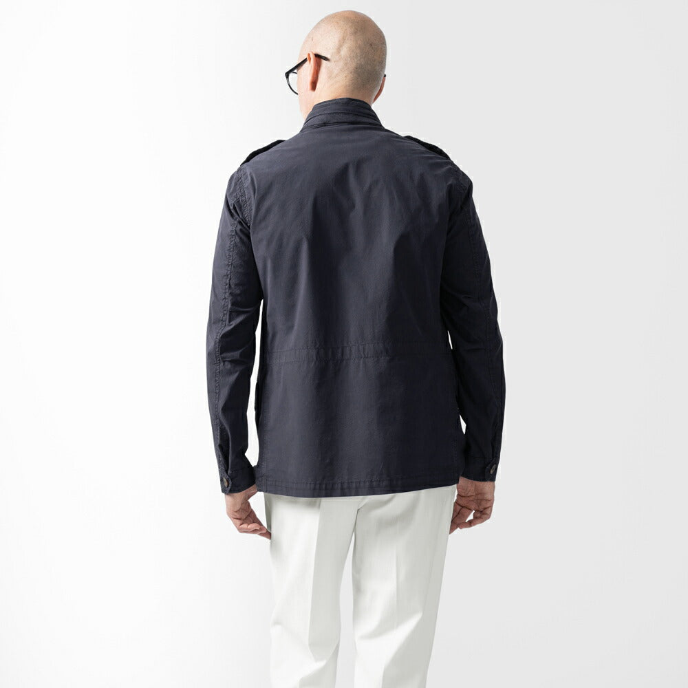 ジェリーケイ JERRY KEY M-65ジャケット フィールドジャケット シングル ネイビー カーキグリーン SAHARA 3320-93216 25春夏 ミリタリージャケット コットン メンズ ビジネス ブランド M65 ミリタリー イタリア