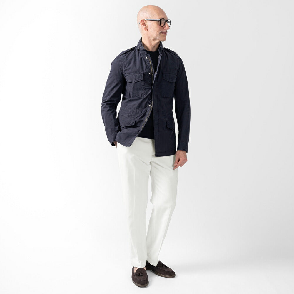 【アウトレット特価】ジェリーケイ JERRY KEY M-65ジャケット フィールドジャケット シングル ネイビー カーキグリーン SAHARA 3320-93216 25春夏 ミリタリージャケット コットン メンズ ビジネス ブランド M65 ミリタリー イタリア