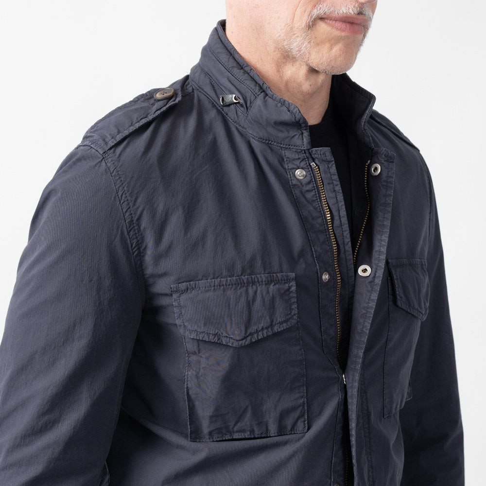 ジェリーケイ JERRY KEY M-65ジャケット フィールドジャケット シングル ネイビー カーキグリーン SAHARA 3320-93216 25春夏 ミリタリージャケット コットン メンズ ビジネス ブランド M65 ミリタリー イタリア