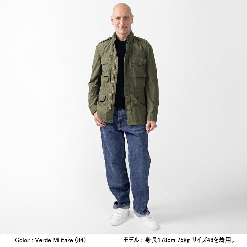 【アウトレット特価】ジェリーケイ JERRY KEY M-65ジャケット フィールドジャケット シングル ネイビー カーキグリーン SAHARA 3320-93216 25春夏 ミリタリージャケット コットン メンズ ビジネス ブランド M65 ミリタリー イタリア