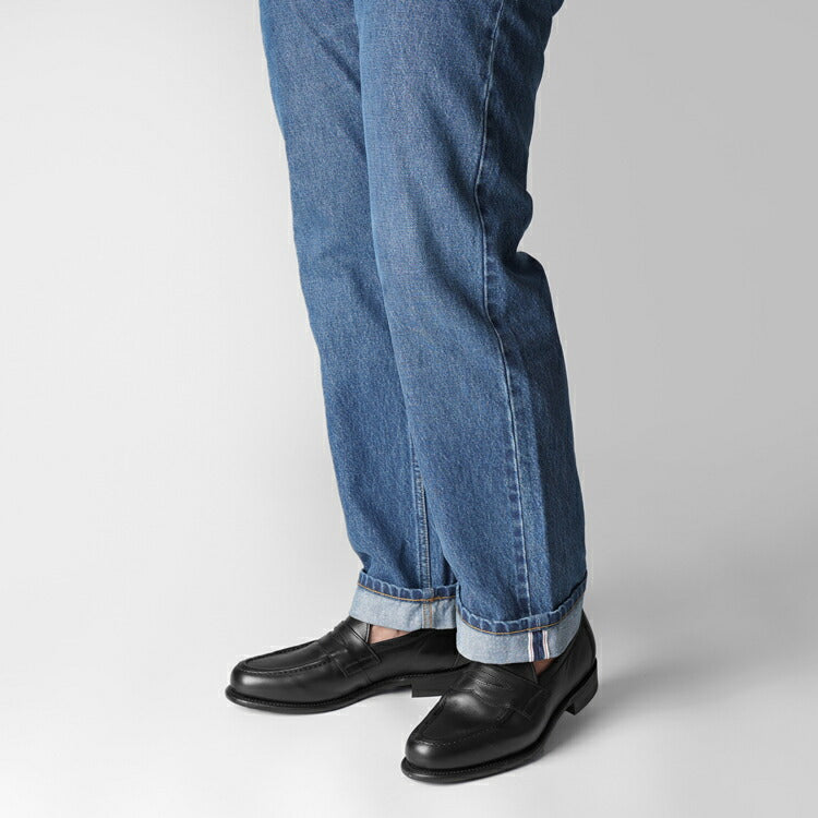 サンダース SANDERS CLIVE PENNY LOAFER ペニーローファー コインローファー バックステッチ有 2172B ブラック カーフレザー コマンドソール ローファー 英国 イギリス メンズ革靴 高品質 メンズ ブランド 履き心地 紳士靴 ビジネス カジュアル 革靴