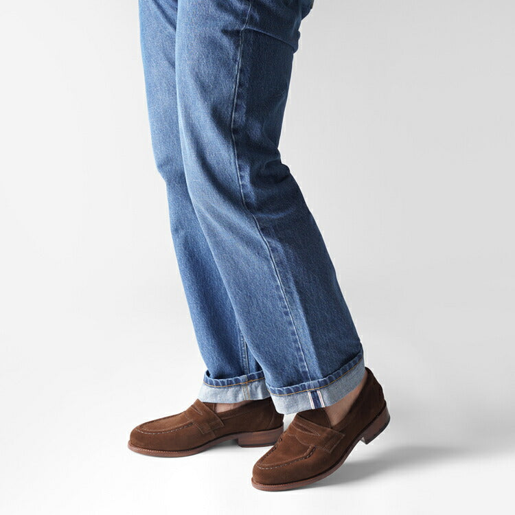 サンダース SANDERS ALDWYCH PENNY LOAFER ペニーローファー コインローファー バックステッチ有 8128PSS ブラウン スナッフ スエード レザーソール  ローファー POLO SNUFF SUEDE 英国 イギリス メンズ革靴 高品質 メンズ ブランド 紳士靴 ビジネス カジュアル 革靴