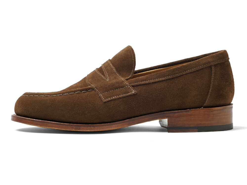 サンダース SANDERS ALDWYCH PENNY LOAFER ペニーローファー コインローファー バックステッチ無し 8128PSS ブラウン スナッフ スエード レザーソール ローファー POLO SNUFF SUEDE 英国 イギリス メンズ革靴 高品質 メンズ ブランド 紳士靴 ビジネス カジュアル 革靴