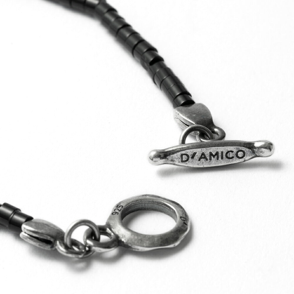D'AMICO ダミーコ ブレスレット  SAU0340 SAU0341 ブラック ターコイズ オニキス アクセサリー Andrea D'AMICO アンドレアダミコ ダミコ メンズ レディース 石 天然石 天然石ブレスレット ブレス 腕輪 シルバー ブランド カジュアル イタリア 夏 細め