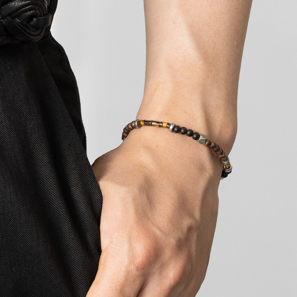 D'AMICO ダミーコ ブレスレット SAU0344 SAU0345 SAU0350 ネイビー グレー ブラウン アクセサリー Andrea D'AMICO アンドレアダミコ ダミコ メンズ レディース 天然石 腕輪 タイガーアイ ソーダライト ラブラドライト シルバー ブランド イタリア 夏 細め