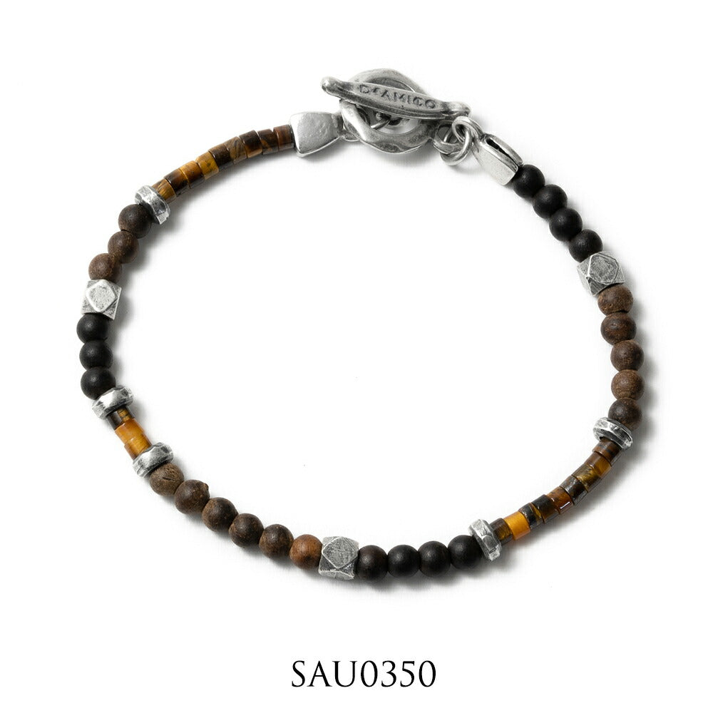 D'AMICO ダミーコ ブレスレット SAU0344 SAU0345 SAU0350 ネイビー グレー ブラウン アクセサリー Andrea D'AMICO アンドレアダミコ ダミコ メンズ レディース 天然石 腕輪 タイガーアイ ソーダライト ラブラドライト シルバー ブランド イタリア 夏 細め
