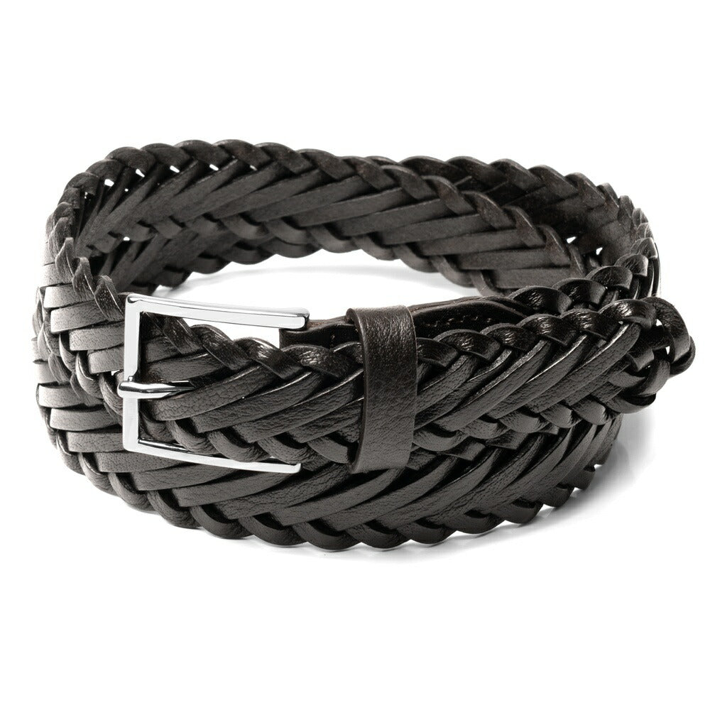 サドラーズ Saddler's カーフメッシュベルト  イントレッチオ【3.0cm幅】 G549 ブラック ダークブラウン メッシュ イントレチャート イントレ カーフ 本革 メンズ ベルト ビジネス イタリア