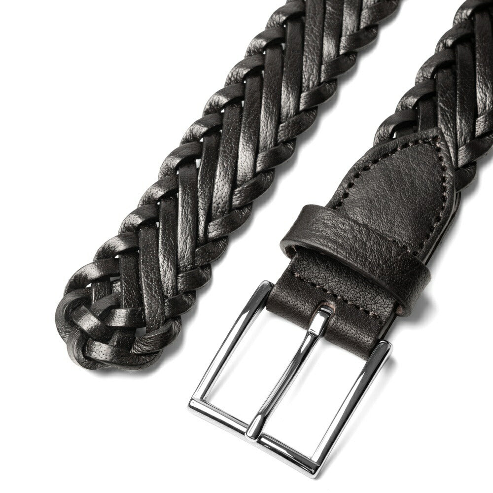 サドラーズ Saddler's カーフメッシュベルト  イントレッチオ【3.0cm幅】 G549 ブラック ダークブラウン メッシュ イントレチャート イントレ カーフ 本革 メンズ ベルト ビジネス イタリア