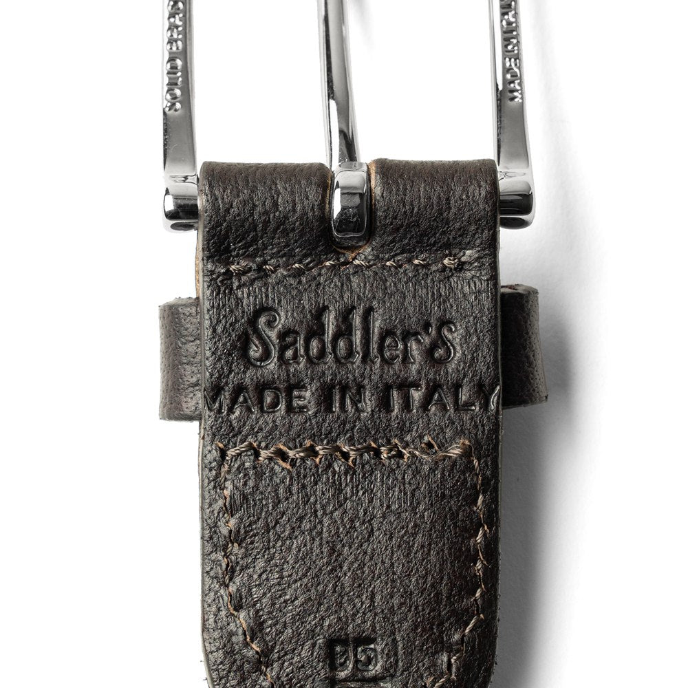 サドラーズ Saddler's カーフメッシュベルト  イントレッチオ【3.0cm幅】 G549 ブラック ダークブラウン メッシュ イントレチャート イントレ カーフ 本革 メンズ ベルト ビジネス イタリア