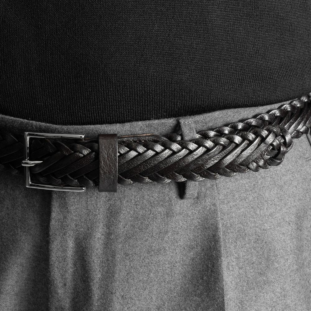 サドラーズ Saddler's カーフメッシュベルト  イントレッチオ【3.0cm幅】 G549 ブラック ダークブラウン メッシュ イントレチャート イントレ カーフ 本革 メンズ ベルト ビジネス イタリア