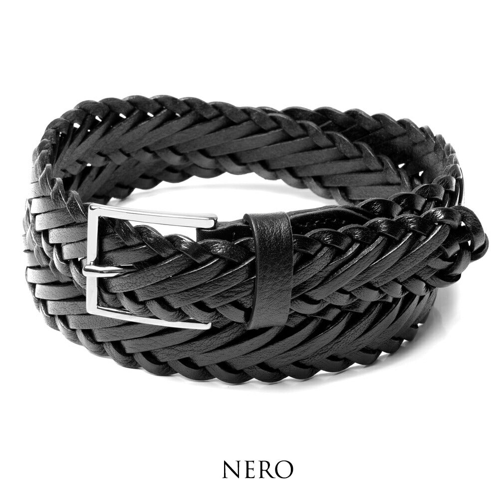 サドラーズ Saddler's カーフメッシュベルト  イントレッチオ【3.0cm幅】 G549 ブラック ダークブラウン メッシュ イントレチャート イントレ カーフ 本革 メンズ ベルト ビジネス イタリア