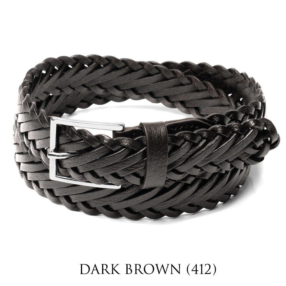 サドラーズ Saddler's カーフメッシュベルト  イントレッチオ【3.0cm幅】 G549 ブラック ダークブラウン メッシュ イントレチャート イントレ カーフ 本革 メンズ ベルト ビジネス イタリア