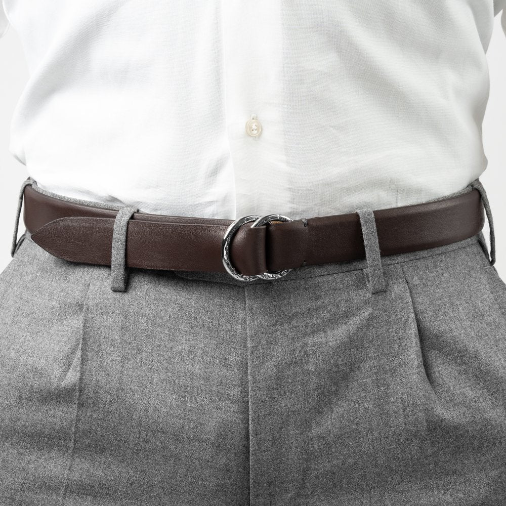 サドラーズ Saddler's リングベルト カーフナッパレザー【3.0cm幅】 RING BELT NAPPA ブラック ダークブラウン メンズ ベルト ビジネス リング イタリア  本革 カーフ ナッパ