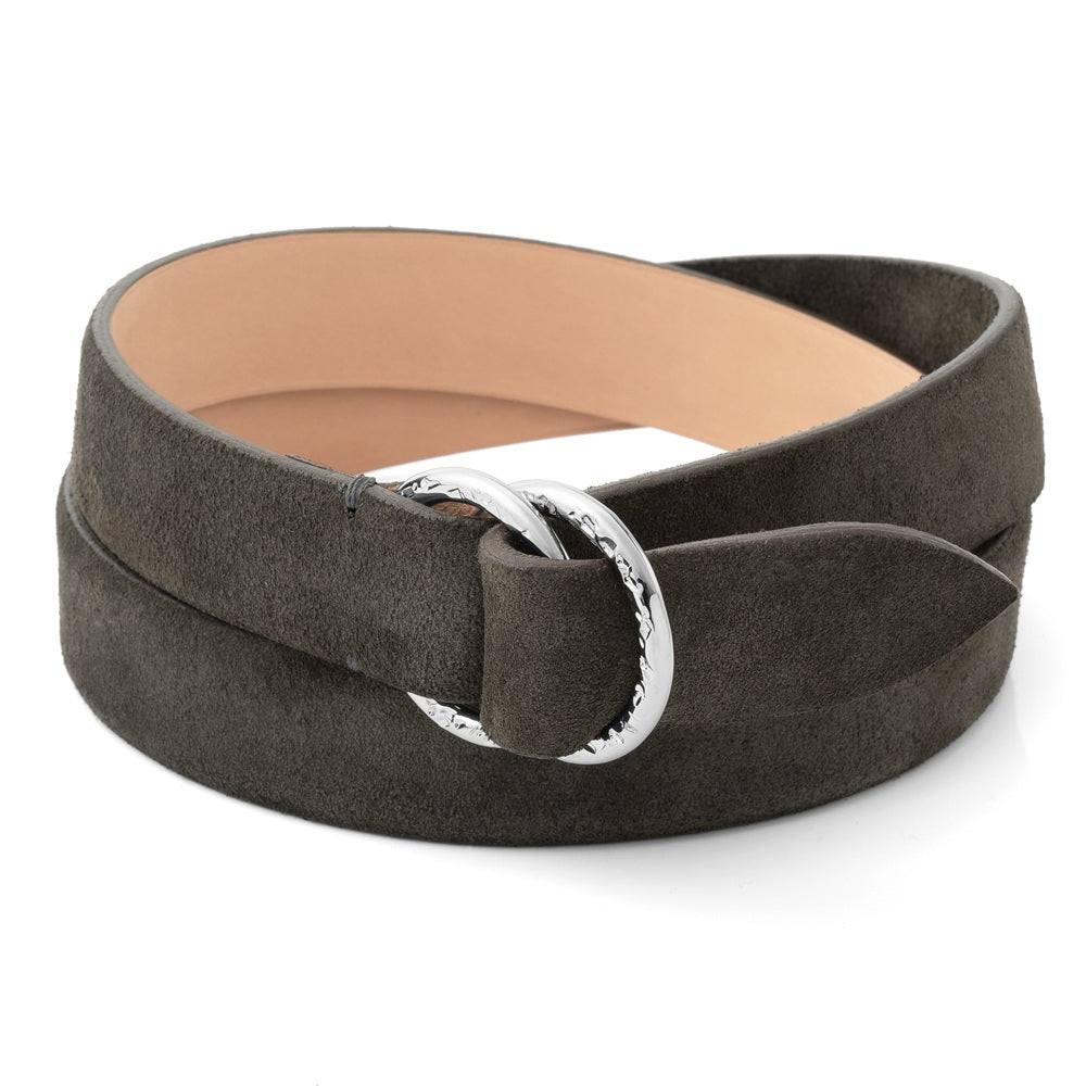 サドラーズ Saddler's リングベルト スエード【3.0cm幅】 RING BELT ブラック ダークブラウン メンズ リング ベルト ビジネス イタリア スウェード