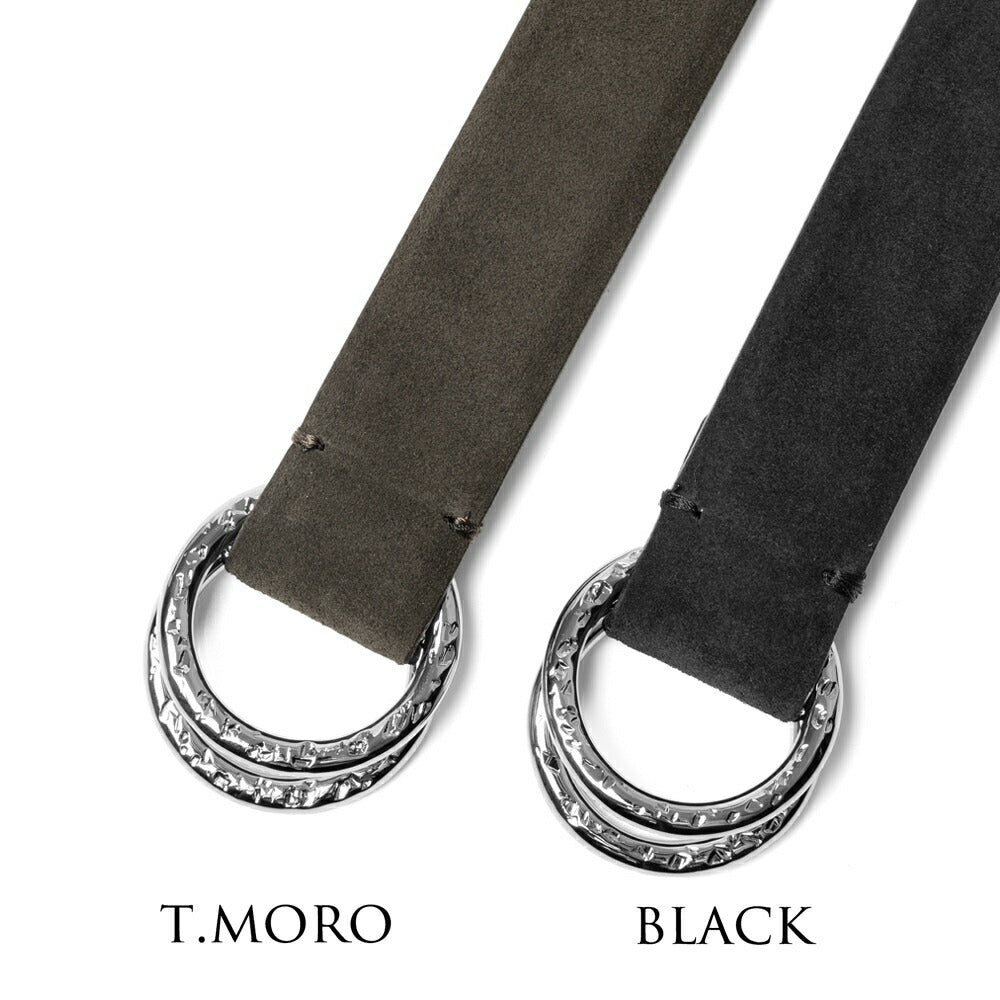 サドラーズ Saddler's リングベルト スエード【3.0cm幅】 RING BELT ブラック ダークブラウン メンズ リング ベルト ビジネス イタリア スウェード