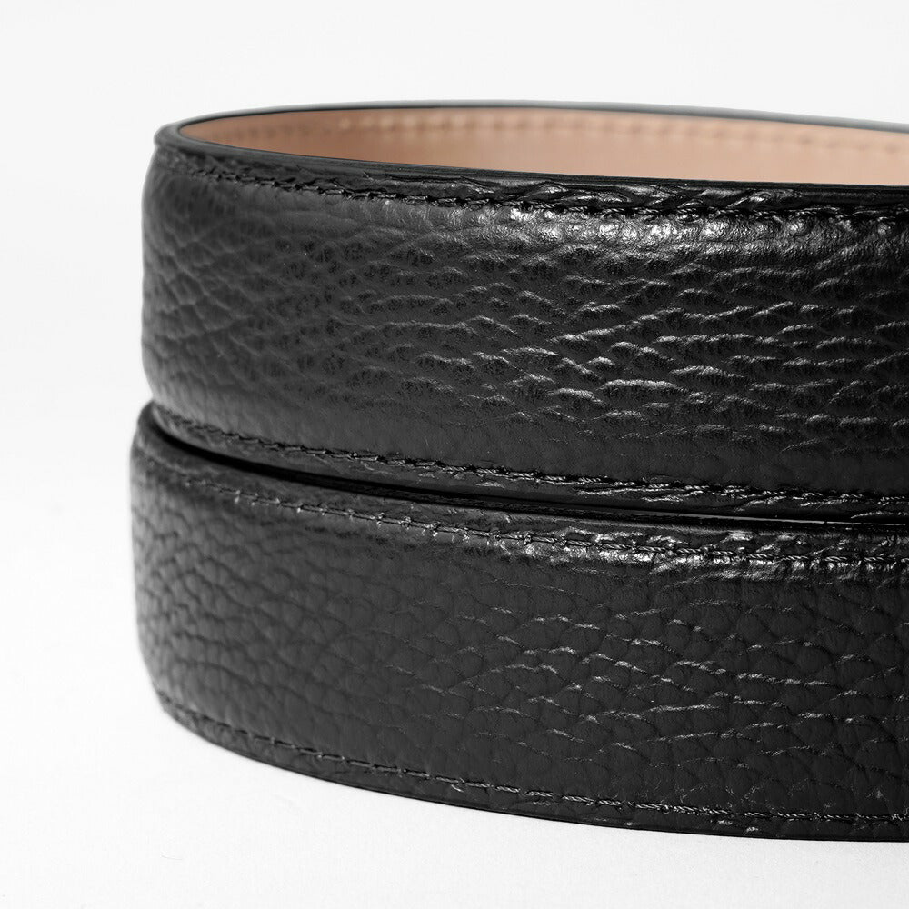 サドラーズ Saddler's リングベルト シボ革（グレイン）ステッチ有り【3.0cm幅】ADRIA RING BELT ブラック ダークブラウン メンズ ベルト ビジネス リング イタリア  本革 カーフ