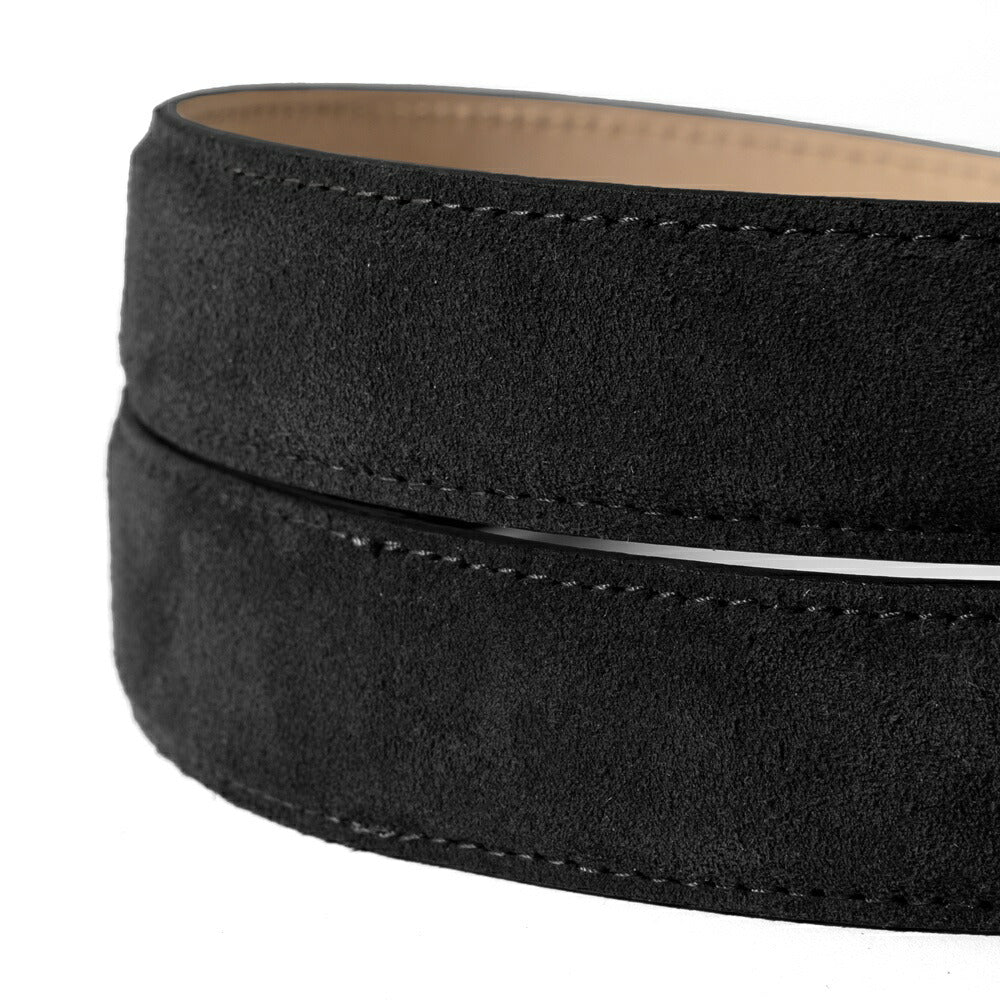 サドラーズ Saddler's リングベルト スエード ステッチ有り【3.0cm幅】　SUEDE RING BELT ブラック ダークブラウン メンズ リング ベルト ビジネス イタリア スウェード