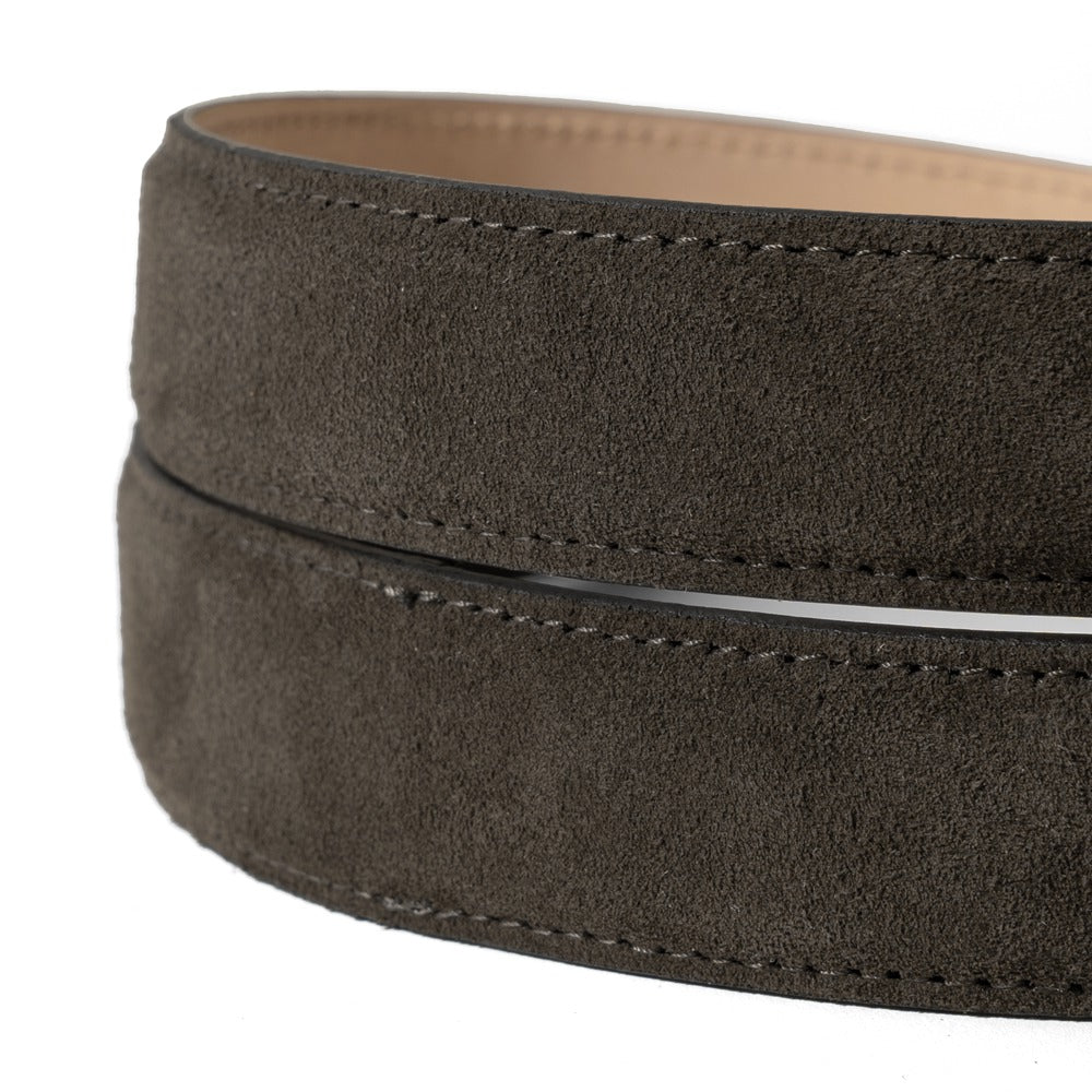 サドラーズ Saddler's リングベルト スエード ステッチ有り【3.0cm幅】　SUEDE RING BELT ブラック ダークブラウン メンズ リング ベルト ビジネス イタリア スウェード