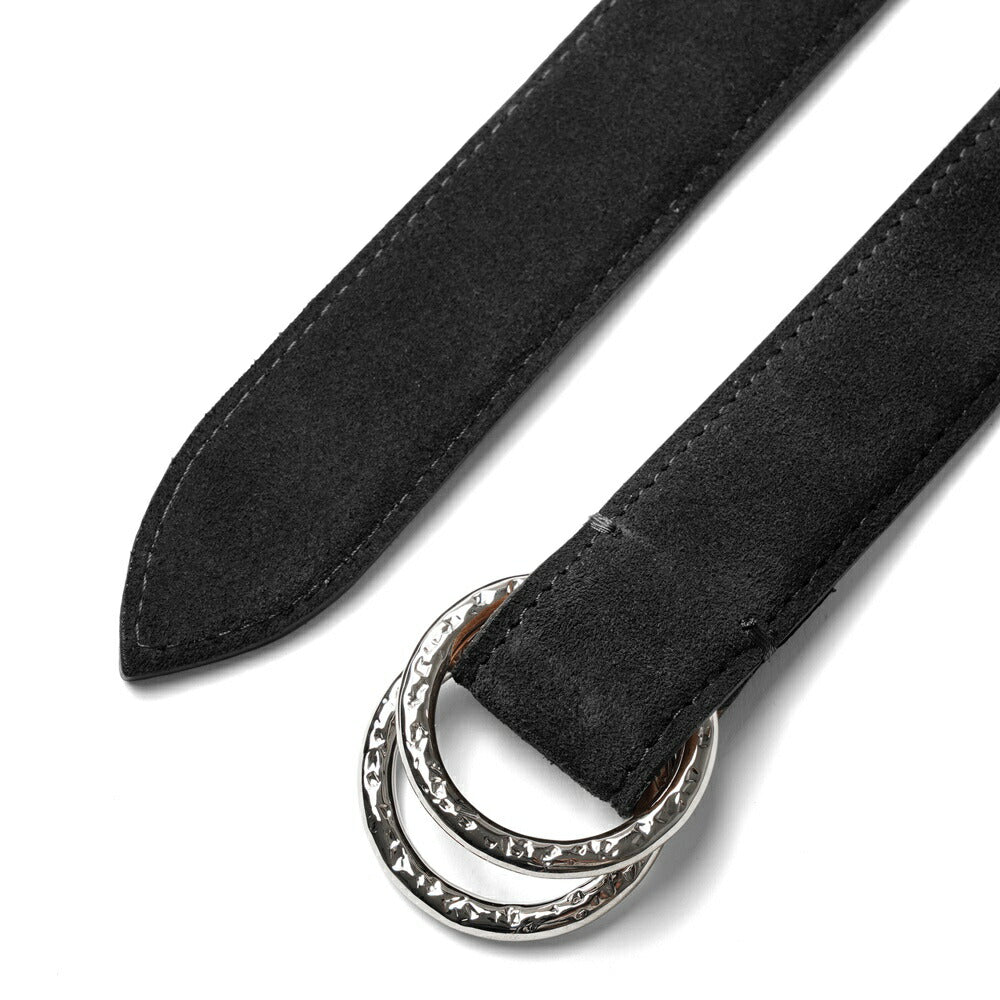 サドラーズ Saddler's リングベルト スエード ステッチ有り【3.0cm幅】　SUEDE RING BELT ブラック ダークブラウン メンズ リング ベルト ビジネス イタリア スウェード