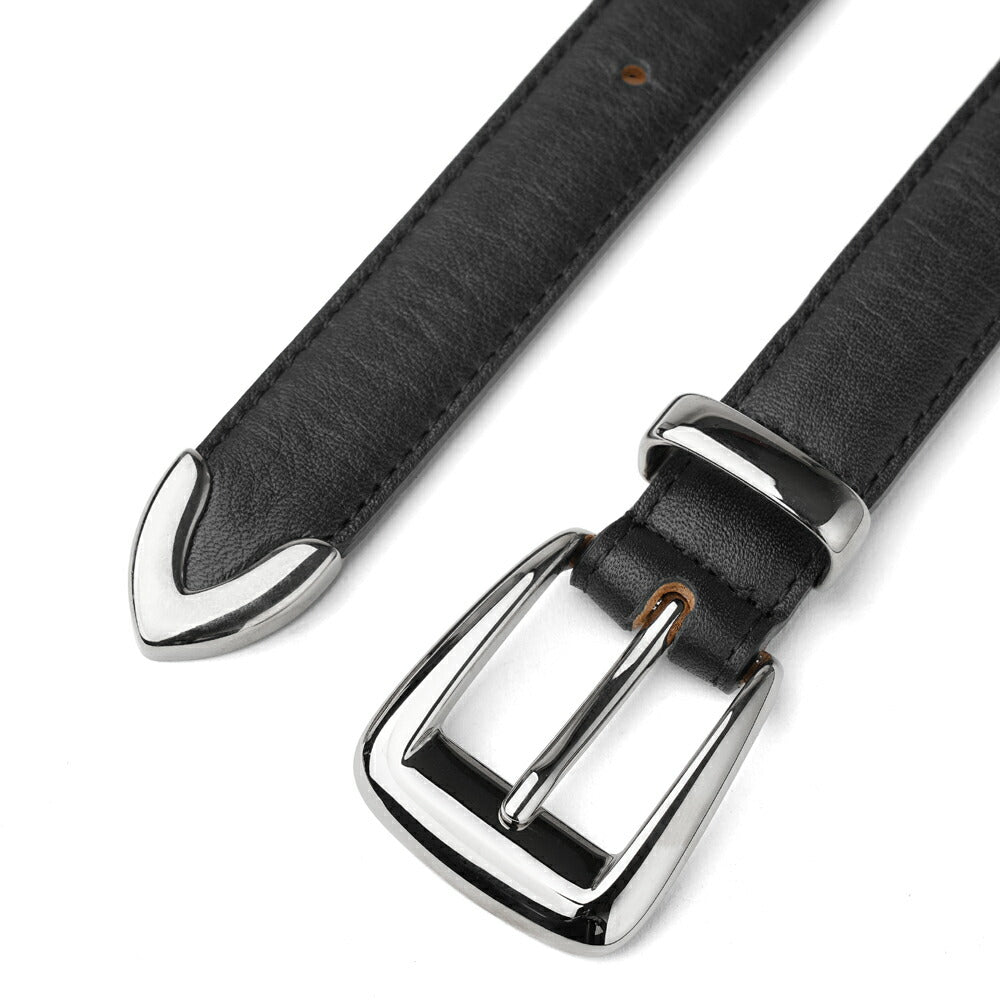 サドラーズ Saddler's レザーベルト プンターレ【2.5cm幅】 G599 ブラック 本革 メンズ ベルト ビジネス カジュアル イタリア シンプル  カーフ