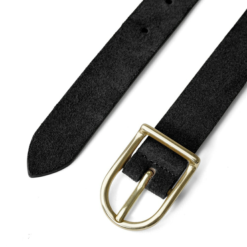 サドラーズ Saddler's スエードベルト 【2.3cm幅】G597 VESUVIO ブラック ブラウン ゴールドバックル メンズ スエード ベルト カジュアル イタリア スウェード 細ベルト ナローベルト
