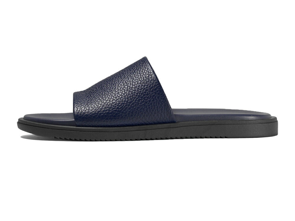 サンダルスファクトリー レザーサンダル スライドサンダル M6887-1 NAVY シボ革 ネイビー 紺 THE SANDALS FACTORY 本革 高級 サンダル メンズ ブランド 革 クッション 履き心地 シンプル カジュアル 男性 高級サンダル ブランドサンダル イタリア