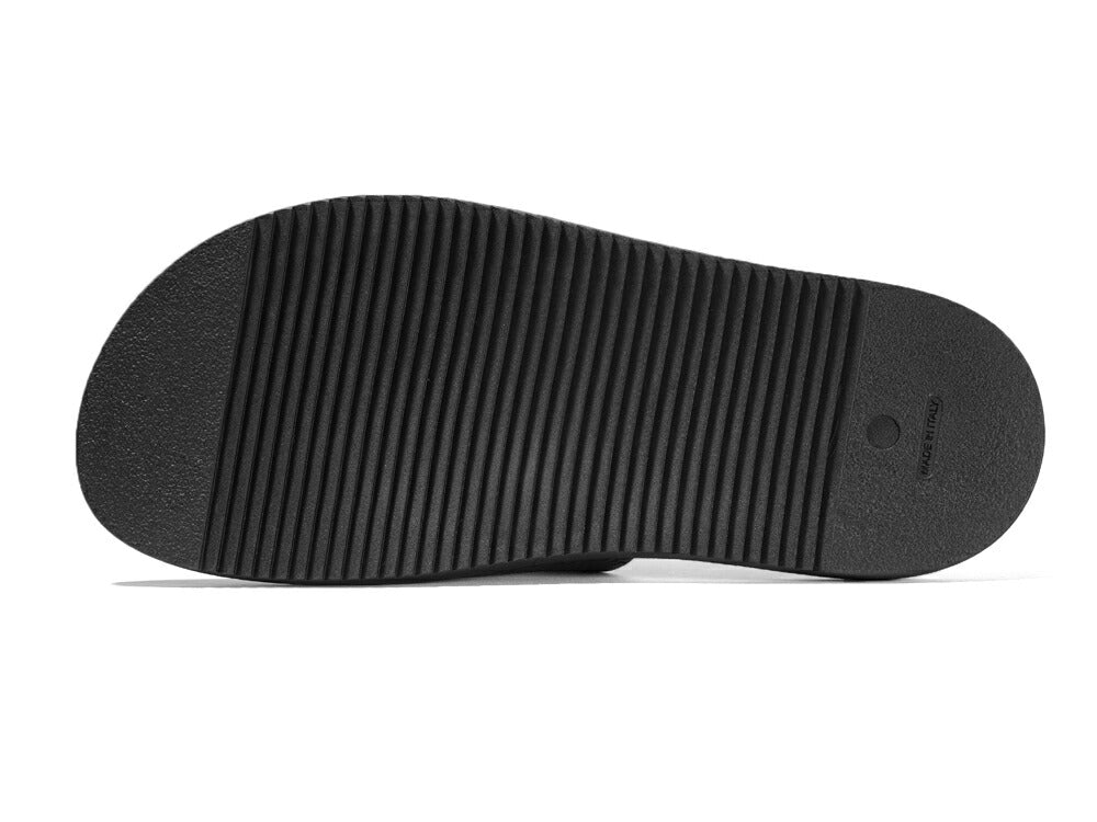 サンダルスファクトリー レザーサンダル スライドサンダル M6887 CHOCOLATE シボ革 ブラウン 茶 BROWN THE SANDALS FACTORY 本革 高級 サンダル メンズ ブランド 革 クッション 履き心地 シンプル カジュアル 男性 高級サンダル ブランドサンダル イタリア