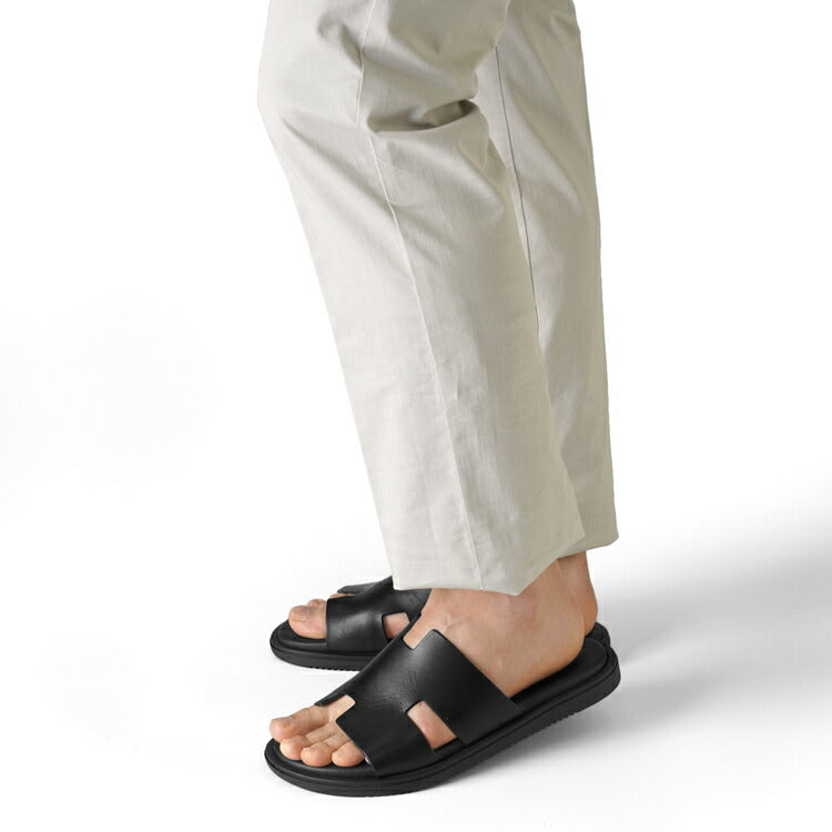 サンダルスファクトリー レザーサンダル カーフレザー バケッタレザー M7805 ブラック 黒 THE SANDALS FACTORY 本革 高級 サンダル メンズ ブランド 革 クッション 履き心地 シンプル カジュアル 男性 高級サンダル ブランドサンダル イタリア